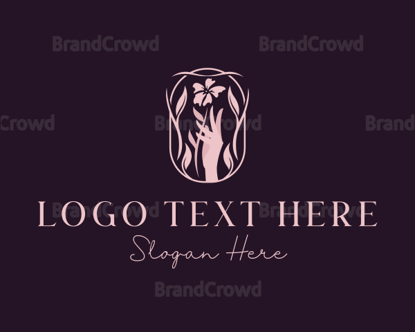 Elegant Hand Flower Logo