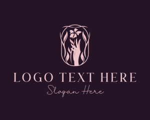 Petals - Elegant Hand Flower logo design