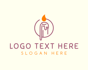 Lamp - Melting Wax Candle logo design