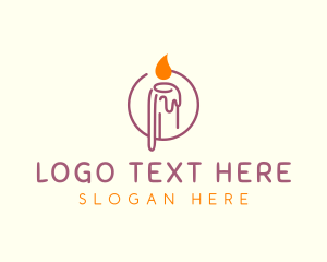 Melting Wax Candle Logo