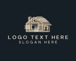 Architect - House Property Blueprint logo design