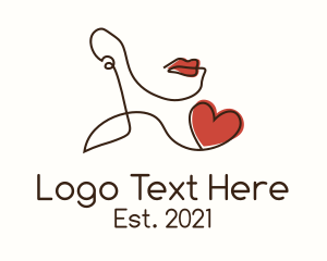 Cosmetic - Lip Heart Cosmetics logo design