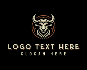 Horn - Premium Bull Buffalo logo design