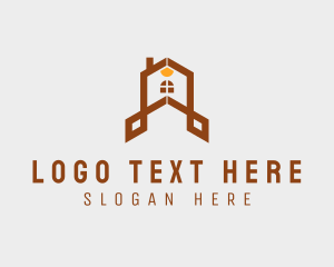 Log Cabin - Letter A Realty logo design