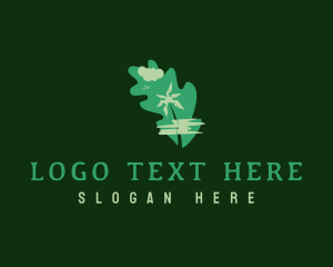 Green Palm Tree Environmental  Logo