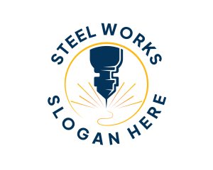 Steel - Steel Cutting Industry logo design