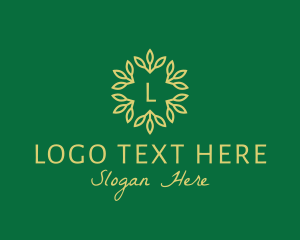 Crop - Flower Leaf Natural Organic logo design