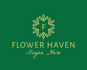 Flower Leaf Natural Organic logo design