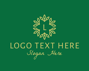 Flower Leaf Natural Organic Logo