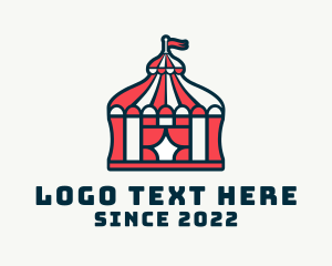 Amusement Park - Circus Tent Playhouse logo design