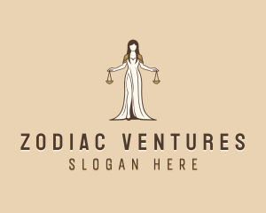 Libra Goddess Justice logo design