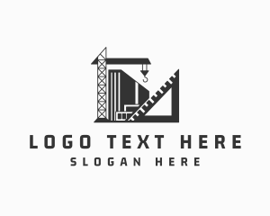 Construction Crane Building Logo