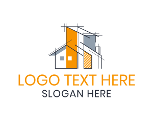 House Plan - Abstract Architecture Building logo design