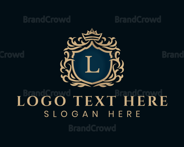 Luxurious Crown Shield Logo