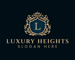 Luxurious Crown Shield logo design