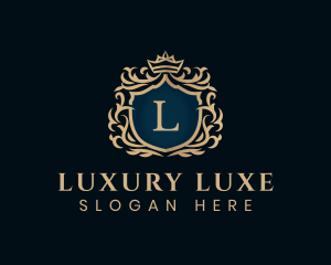 Luxurious Crown Shield logo design