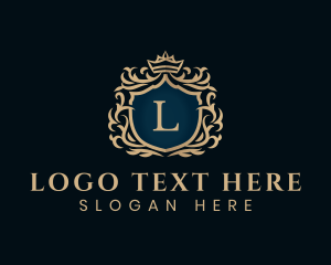 Luxurious Crown Shield Logo