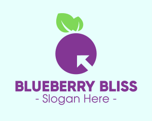 Blueberry - Fruit Berry Arrow logo design