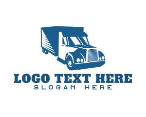 Trailer - Blue Truck Movers logo design