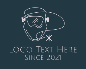 Line Art - Welding Welder Helmet Mask logo design