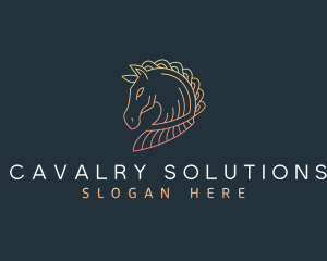 Cavalry - Stallion Horse Animal logo design