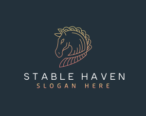 Stallion Horse Animal logo design