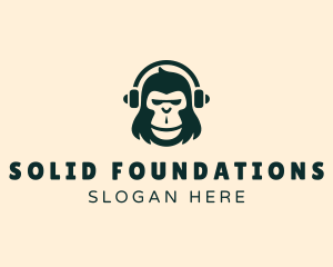 Sports - Chimp Headphone Audio logo design