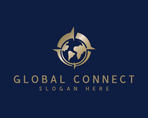 International - International Compass Map logo design