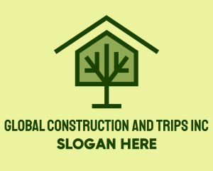 Vegetarian - Green Tree House logo design