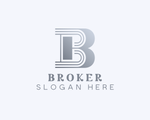 Financial Accounting Broker Letter B logo design