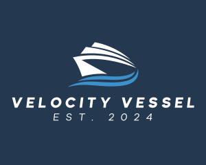 Speedboat - Cruise Ship Travel Tour logo design