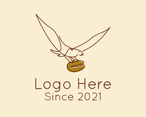 Wildlife Center - Eagle Coffee Bean logo design