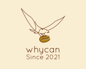Coffee Farm - Eagle Coffee Bean logo design