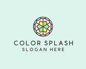 Multicolor Mandala Symbol logo design