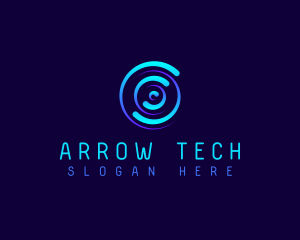 Radial Swirl Tech logo design