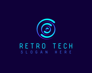 Radial Swirl Tech logo design