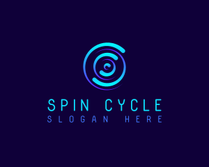 Spin - Radial Swirl Tech logo design