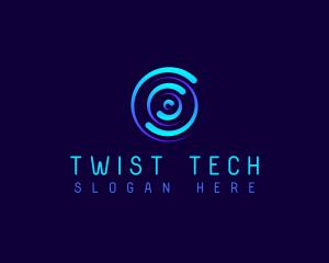 Twist - Radial Swirl Tech logo design