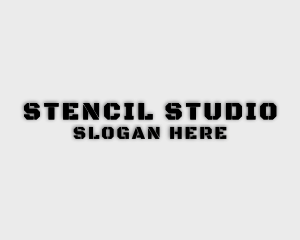 Stencil - Painted Army Stencil logo design