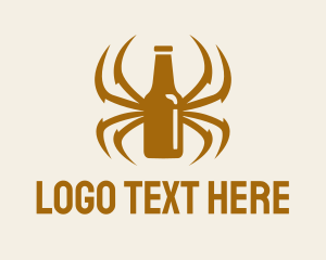 Wine Store - Spider Legs Bottle logo design