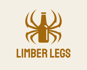 Spider Legs Bottle logo design