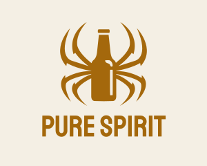 Distiller - Spider Legs Bottle logo design