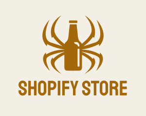 Spider Legs Bottle logo design