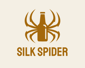 Spider Legs Bottle logo design