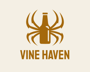 Spider Legs Bottle logo design