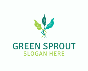 Leaf Sprout Vine logo design