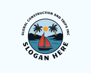 Boat Island Getaway logo design