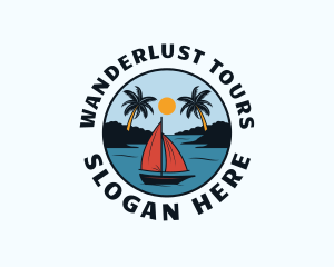 Boat Island Getaway logo design