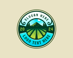 Conservation - Mountain Farming Landscape logo design