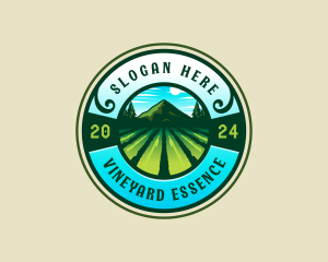 Mountain Farming Landscape logo design